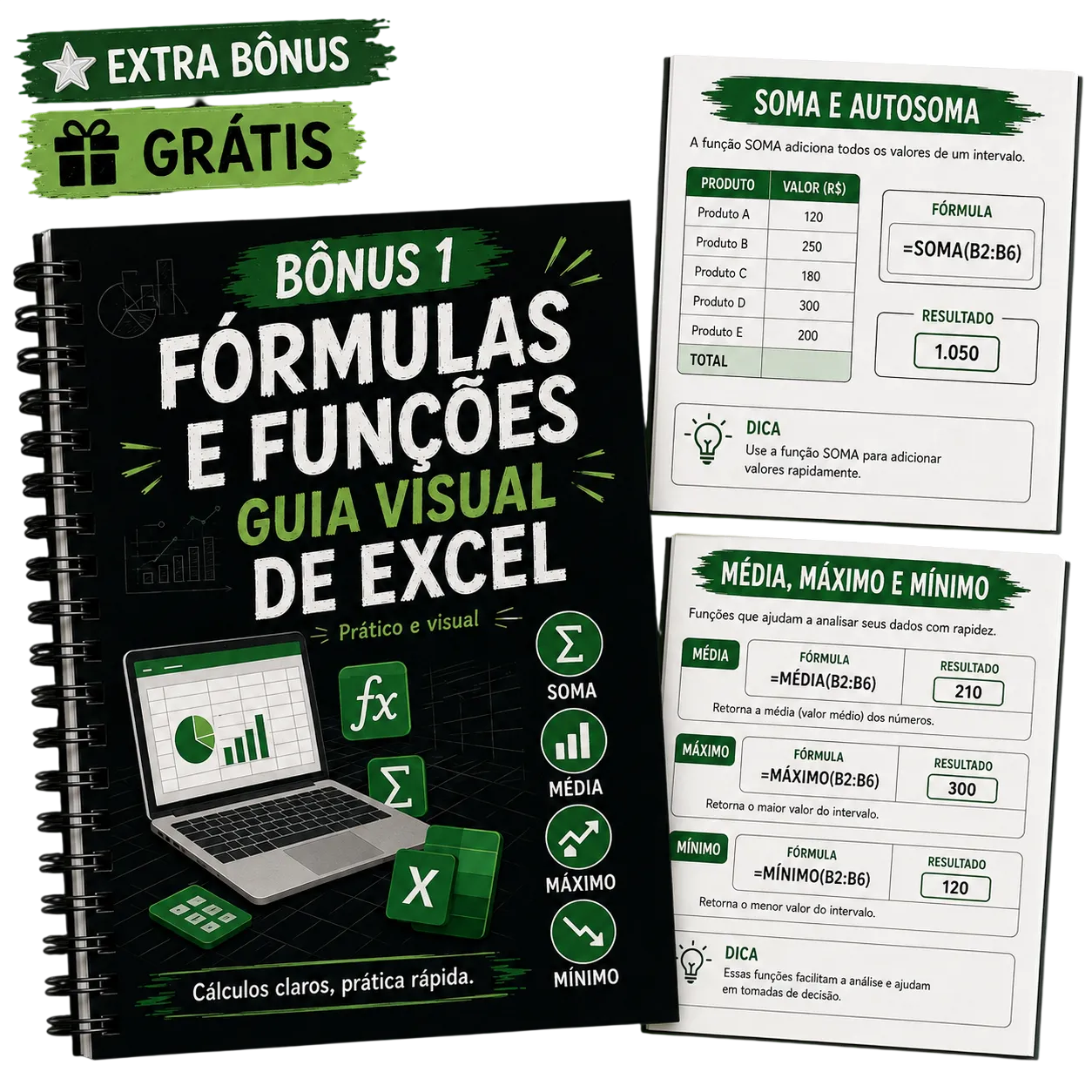 Fórmulas e Funções — Guia Visual de Excel